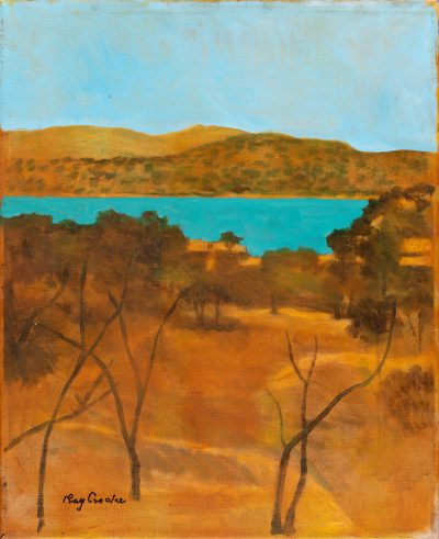 Outback Landcape with Water - Ray Crooke