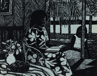 Woman Reading - Ray Crooke